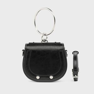 [몽삭]몽삭 릴다 소가죽 미니 크로스백 블랙 AL18-2810-BK