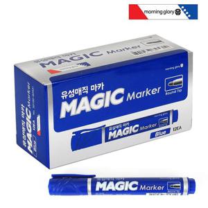 모닝글로리 유성 매직마카 12개 (청색) 문구용매직 유성매직 미술매직 그림매직 학습용매직 교육용매직 유