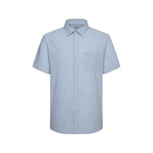 [닥스][아울렛] 린넨혼방 마이크로체크 스트레치 반팔셔츠