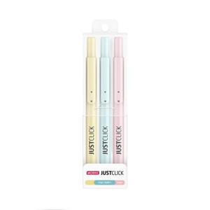 모리스)저스트클릭 마일드 형광펜S 3색세트 펜형광색펜 밑줄펜 중요표시 중요표시펜 학생용펜 학생필기도구