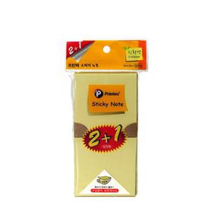 스티키노트 메모지 파스텔노랑2 1 76X76 7676Y3 2개 메모지 메모용지 메모종이 메모지종이 사무용메모지 점