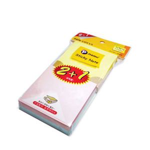 스티키노트 메모지 파스텔3색2 1 76X76 7676M3 2개 메모지 메모용지 메모종이 메모지종이 사무용메모지 점