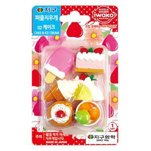 퍼즐 지우개 완구 (no.02 케이크) 학생지우개 문구 학용품 사무용품 지우개