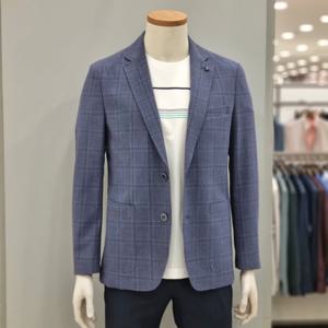 [크로커다일남성][모다남양주]네이비 글랜체크 자켓 CDAABJK2105
