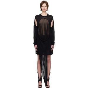 릭오웬스 티셔츠 블랙 할리우드 드레인 티셔츠 251232F110005