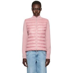 몽클레어 재킷 핑크 울 패딩 다운 재킷 242111F061025