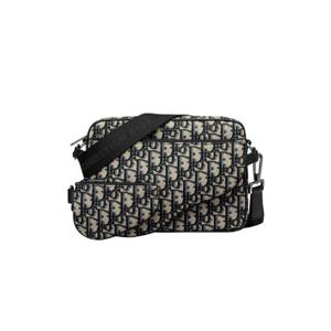 디올 새들 트리플 파우치 베이지 블랙 디올 오블리크 자카드 1ADPO276YKY-H27E