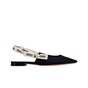 디올 자디올 슬링백 발레리나 플랫 테크니컬 패브릭 블랙 KCB384TFL-S900