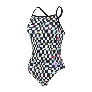 [아레나] 여성 A5SL1LO08BLK 피에스타 원피스 싱글 크로스 스트랩백 실내 수영복 A5SL1LO08