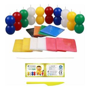 만지락 이야코 캐릭터양초 10인용(눈사람포함) - 35811 캐릭터양초만들기