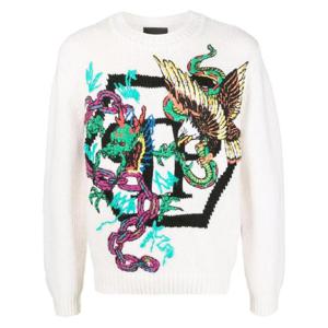 26 SS 필립플레인 패턴 인타르시아 니트 스웨터 SABCUKO0009PKN002N TP432333504