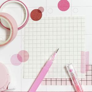 메모용지 접착식 가로 줄눈 메모지 80매 모눈