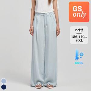 포레스트핏 [GS단독] (여름노컷진10탄) 여름 밴딩 핀턱 와이드 청바지