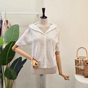 [포커스]  FM5F7KC01297_시스루 레이스 끈 후드 가디건