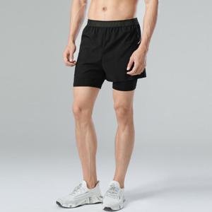 [리빌모아]남자 투인원 무지 래깅스 반바지 LD2-PTH-LD961-블랙