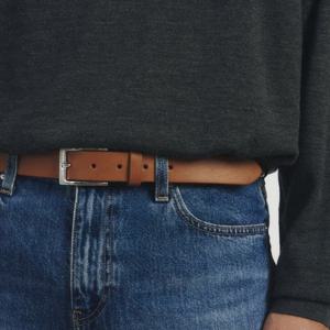 [헤지스] 이태리 통가죽 브라운 벨트 HJBE5F020W1