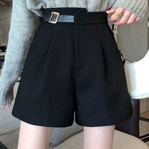 반바지 여성 뒷밴딩 언발느낌 슬랙스 유니크 정장느낌 트레이닝반바지