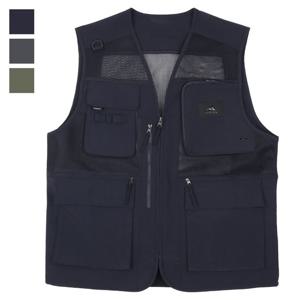 [리빌모아]남자 다용도 지퍼포켓 망사 조끼 베스트 IE-VES-WK7-1