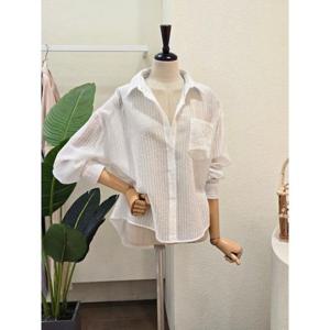 [포커스]25FM5D9BL5173_썸머 세로 스트라이프 셔츠