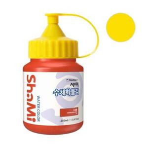 신한 샤미 수채화물감 250ml 낱색 16 노랑/학생용 (1개) 부품 소모품 자재 파츠