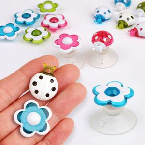 흡착+자석 홀더 메모 흡착식 큐방 자석 6P 냉장고자석 메모판자석 명함자석 자석후크 메모부착 흡착후크