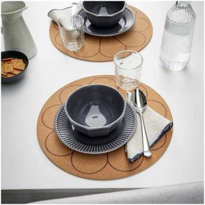 이케아 스바르트비데 식탁매트 꽃패턴 지름35cm 식탁장식 테이블장식 주방소품