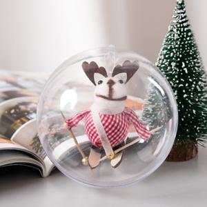 크리스마스 투명 볼 장식 인형 양모 스키사슴 벌룬볼 100mm (DIY) 트리 오너먼트 소품