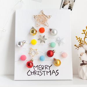 크리스마스 액자 트리 벽 장식 별폼폼 30cm 벽걸이 소품 데코 선물 겨울 촬영 꾸미기