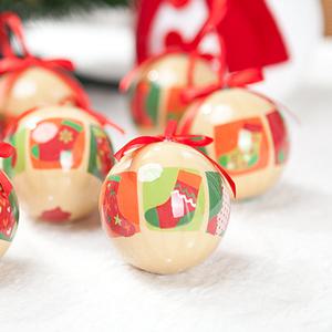 [1개 추가증정] 크리스마스 볼 장식 고급 박스 양말 60mm [7개입] 꾸미기 소품 용품 오너먼트 데코
