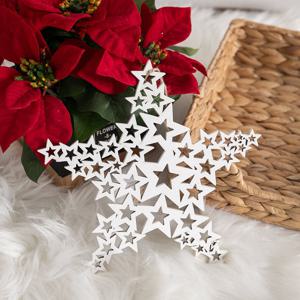 [3+1] 크리스마스 별 트리 장식 화이트우드 20cm 꾸미기 소품 용품 오너먼트 스타 데코