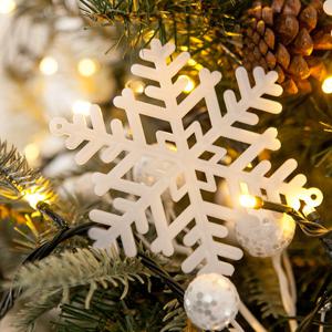[2+1] 크리스마스 설정 트리 장식 화이트 10-20cm 3사이즈 꾸미기 소품 용품 오너먼트 눈꽃 데코