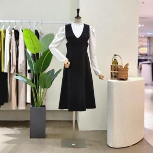 [포커스]  FS3B9OP5350_딥 브이넥 뷔스티에 롱 원피스