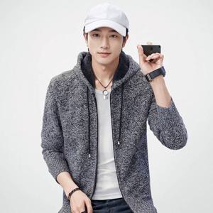 [파파브로]남성 두꺼운 후드 플리스 가디건 DMG-JUA-Q4330965