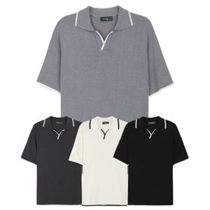 [파파브로]남성 베이직 캐주얼 니트 카라티 SO-KN-Q027