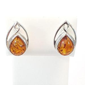 [블루케이] 실버925 호박 원석귀걸이240315-11탄생석