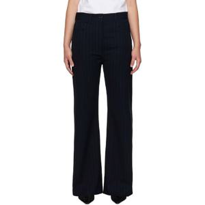 26 SS 아크네 여성 네이비 핀스트라이프 슬랙스 252129F087011