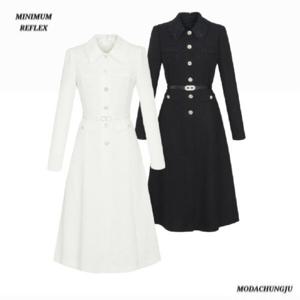 [미니멈]MD 자수 카라넥  A라인 원피스 MD MXDAWO9130 M_CJ