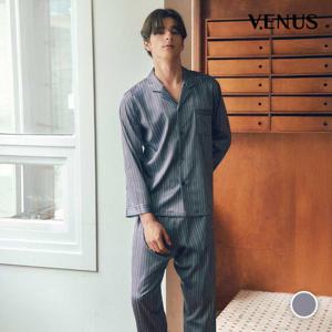 [비너스] 실크필 스트라이프 모던 남성 파자마(VPA4570M)[VPA4570M]