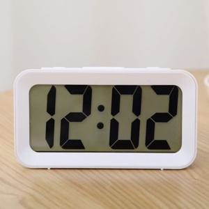 New LCD 디지털 저소음 알람탁상시계(화이트) 탁상용 플립시계 인테리어 이쁜탁상시계 디자인알람시계 소품 디지털