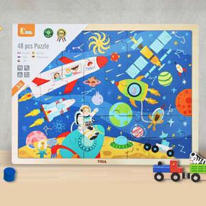 비가 원목퍼즐 48pcs 우주여행 퍼즐 V44586 원목퍼즐 유아원목퍼즐 아동원목퍼즐 아기원목퍼즐 퍼즐
