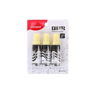 모나미 사각 닙 유성매직잉크 병매직 흑색 3본세트 보드마카세트 보드마카지우개 유성매직 화이트보드마카 보드마카 모나미보드마카