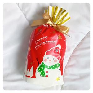 선물포장 A51 눈사람끈주머니3장 크리스마스포장지 / 5EA