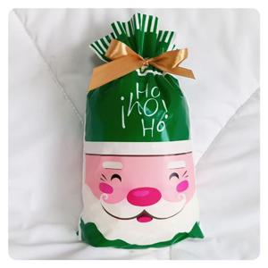 A51 산타끈주머니(초록)3장 크리스마스포장지 / 5EA 선물포장