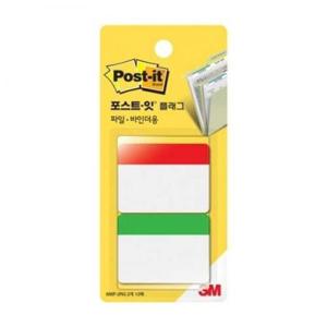 3M 포스트잇 플래그 파일바인용 686F2RG 빨강초록 3개 3m 3m포스트잇 포스트잇 인덱스 플래그 점착메모지 접착메모지 메모지 노트