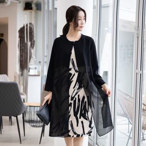 [모슬린]엄마옷 터치 레이어드 원피스 515FGH166 마담/중년여성/