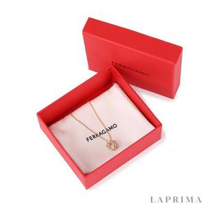 [FERRAGAMO] 페라가모 간치오 3D 크리스탈 네크리스 76-0399 GOLD 736244