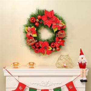 크리스마스리스 데코용품 50cm 스파클링 원형 리스크리스마스 벽장식