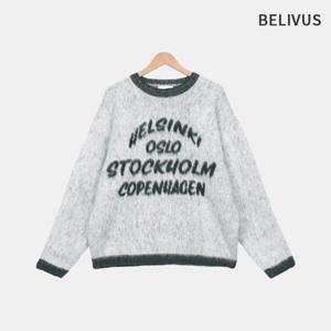 빌리버스 남자 겨울 소프트 자가드 브러쉬 코지 감성 니트 BNC004