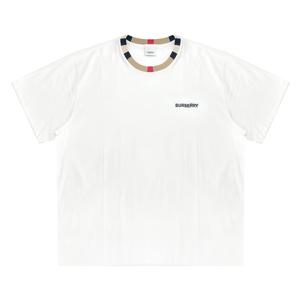[버버리] 제이슨 체크 반팔 티셔츠/화이트/80781151