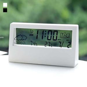 무소음 LED 날씨 온습도계 전자 탁상 시계